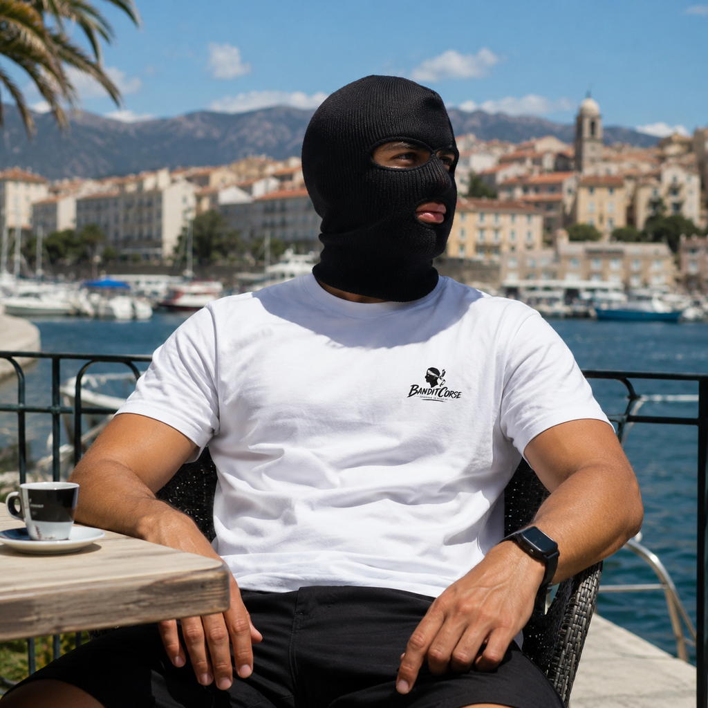 T-shirt Essentiel Blanc — Logo Cœur BanditCorse