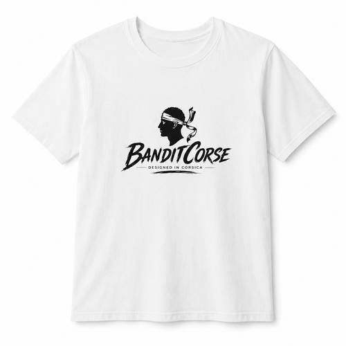 T-shirt Essentiel Blanc — Grand Logo BanditCorse