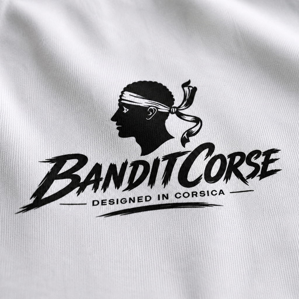 T-shirt Essentiel Blanc — Grand Logo BanditCorse