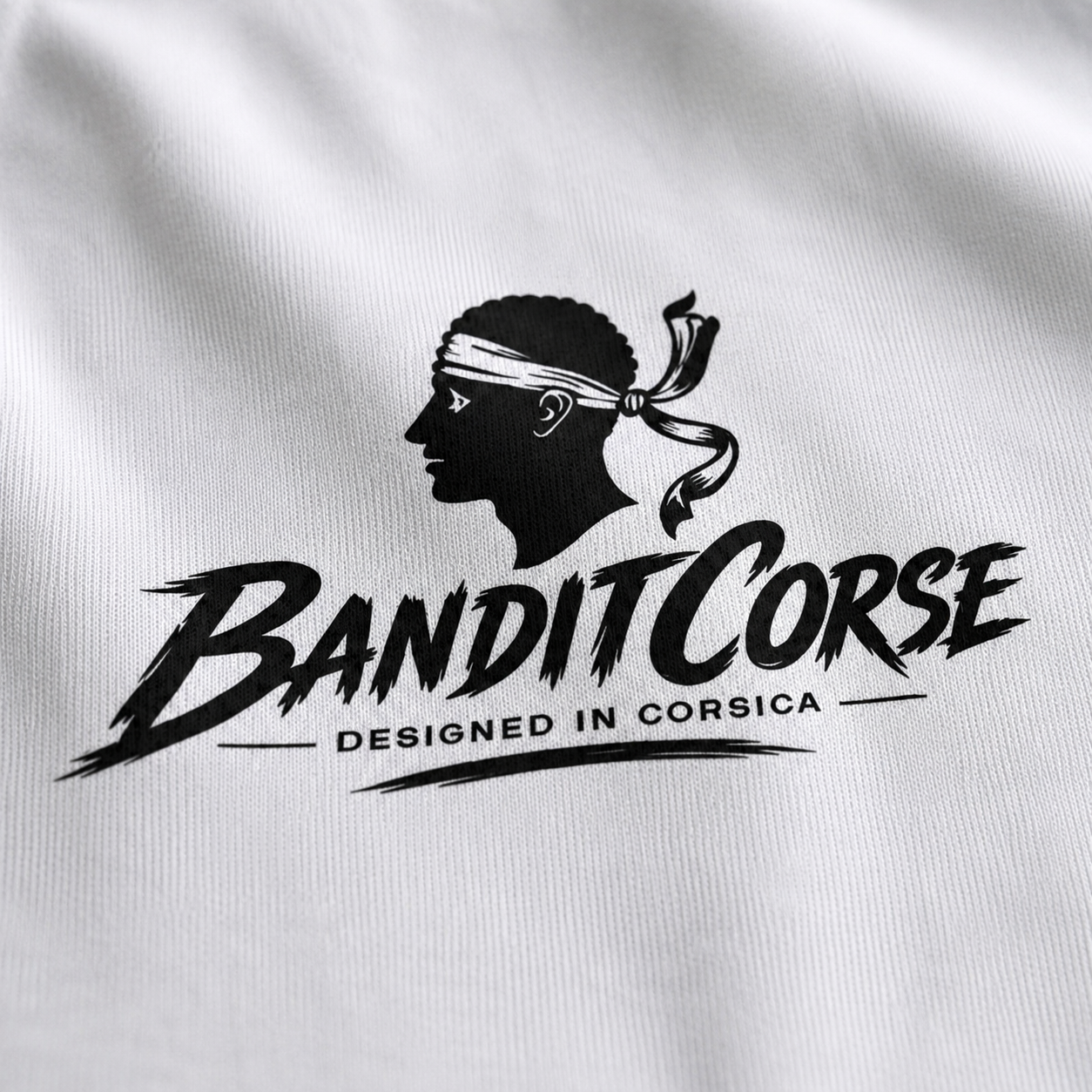T-shirt Essentiel Blanc — Grand Logo BanditCorse