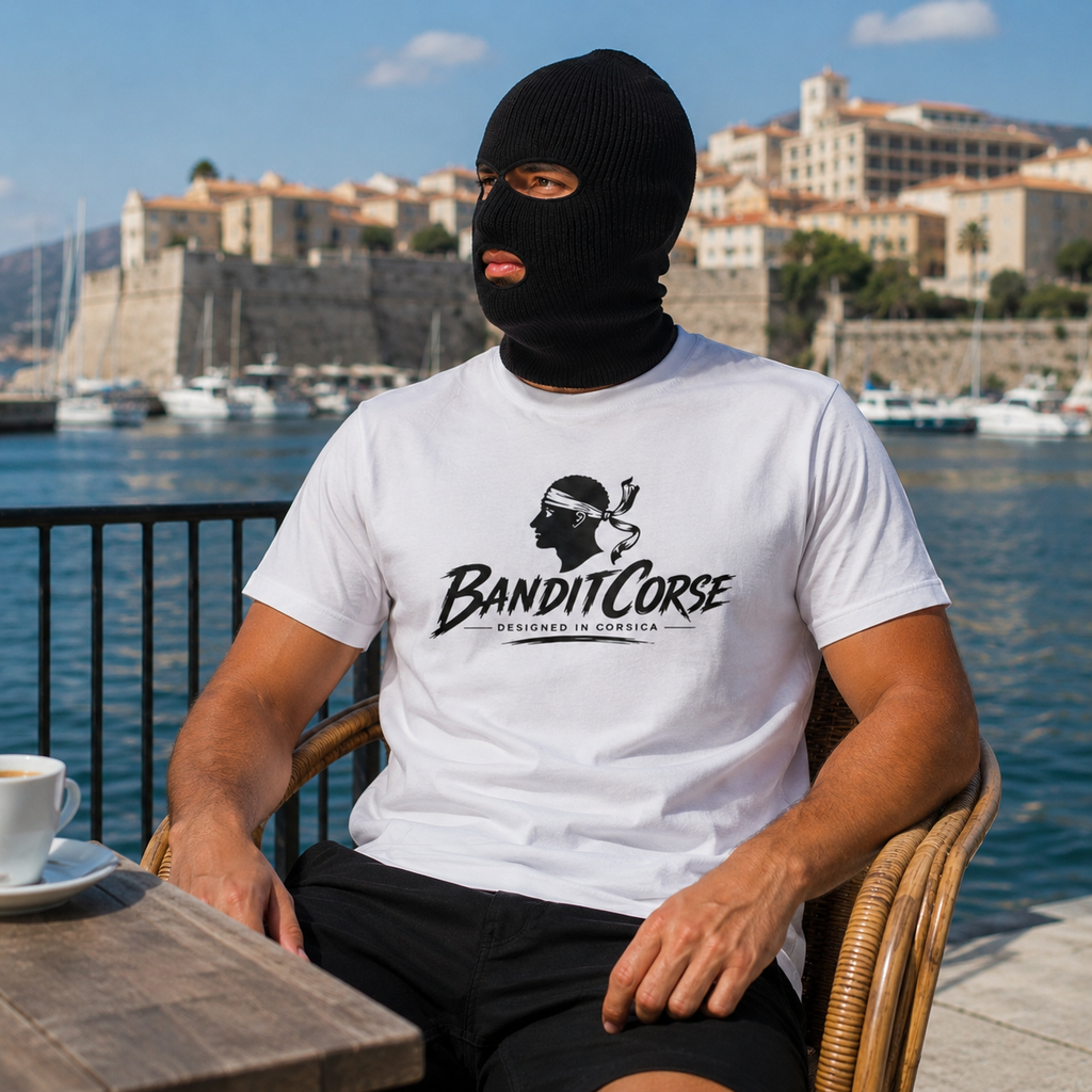 T-shirt Essentiel Blanc — Grand Logo BanditCorse