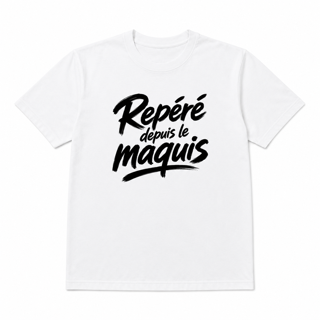 T-shirt Signature Blanc — Repéré depuis le maquis