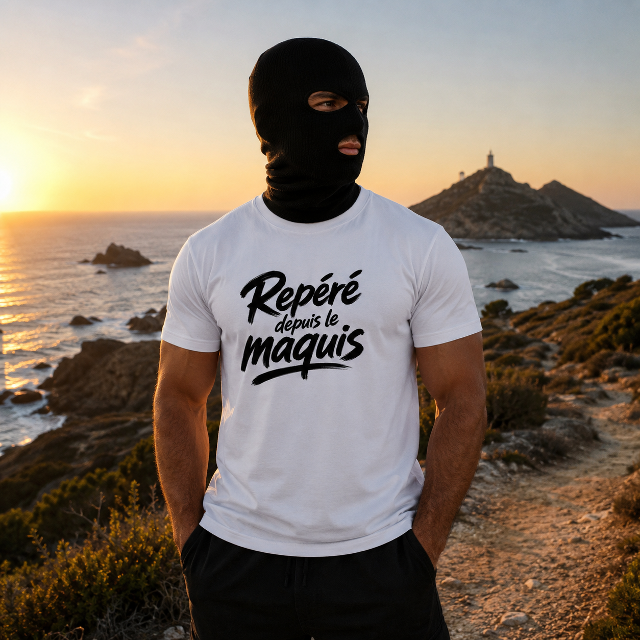 T-shirt Signature Blanc — Repéré depuis le maquis