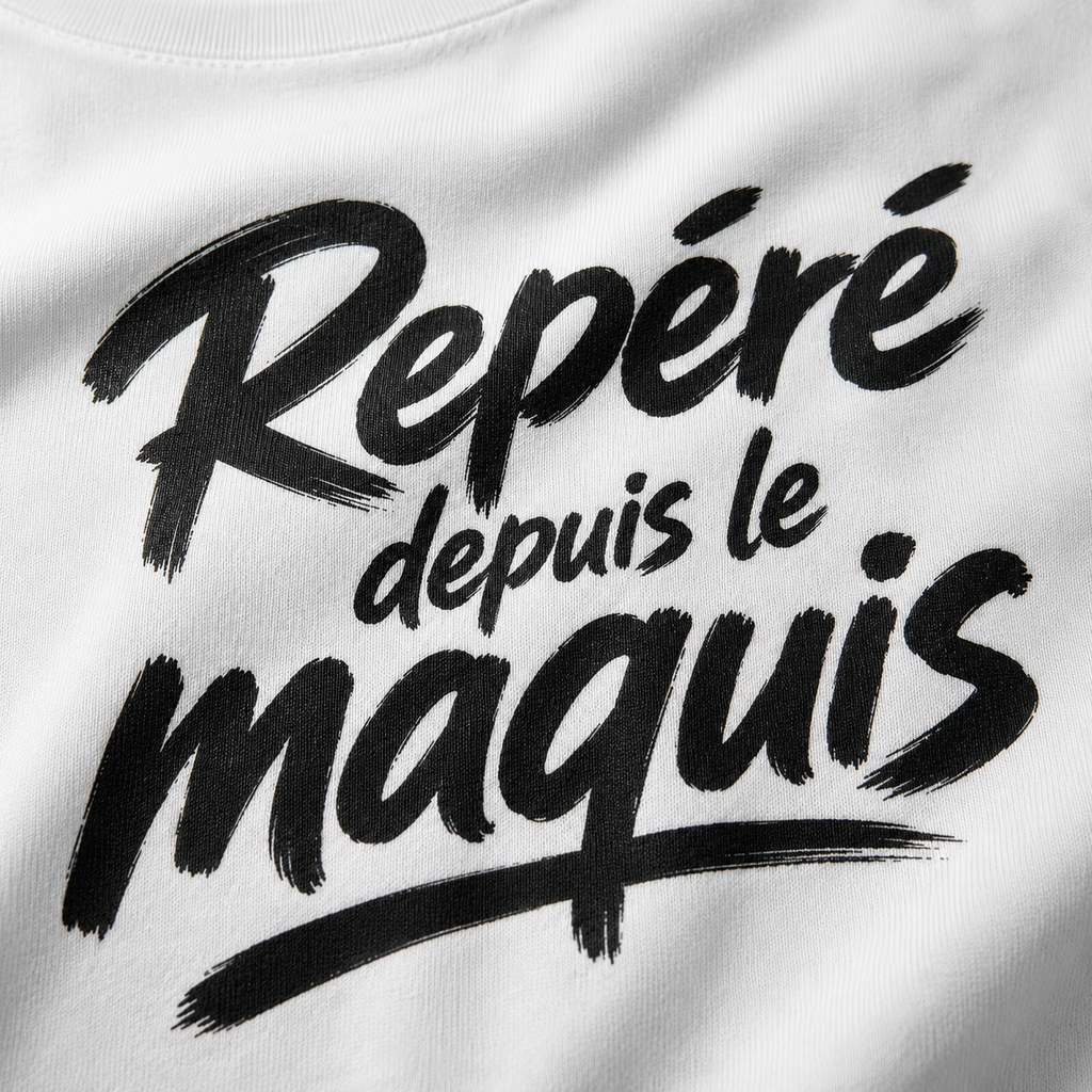 T-shirt Signature Blanc — Repéré depuis le maquis