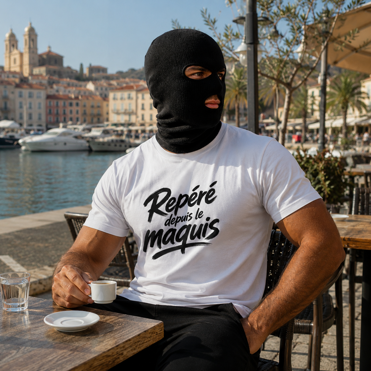 T-shirt Signature Blanc — Repéré depuis le maquis