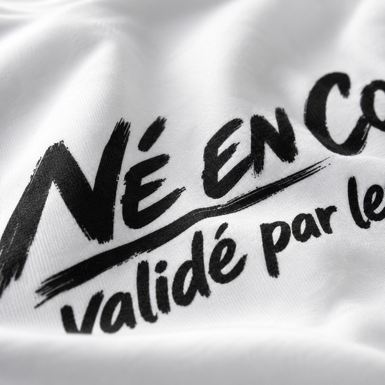 T-shirt Signature Blanc — Né en Corse, Validé par les Bandits