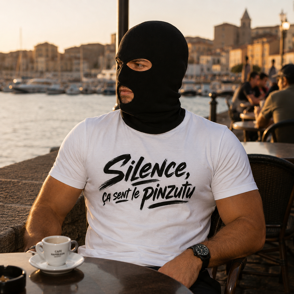 T-shirt Signature Blanc — Silence, ça sent le pinzutu