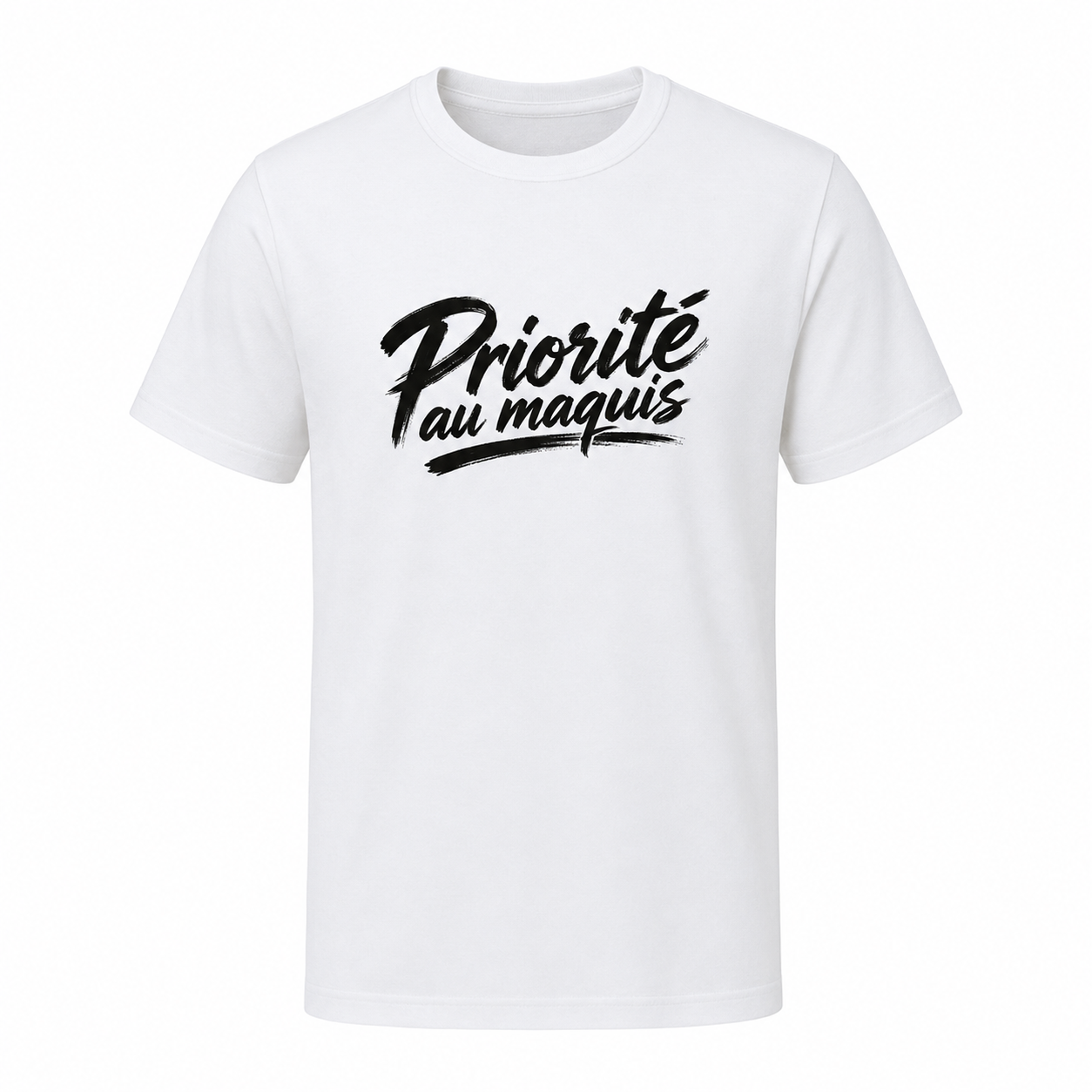 T-shirt Signature Blanc — Priorité au Maquis