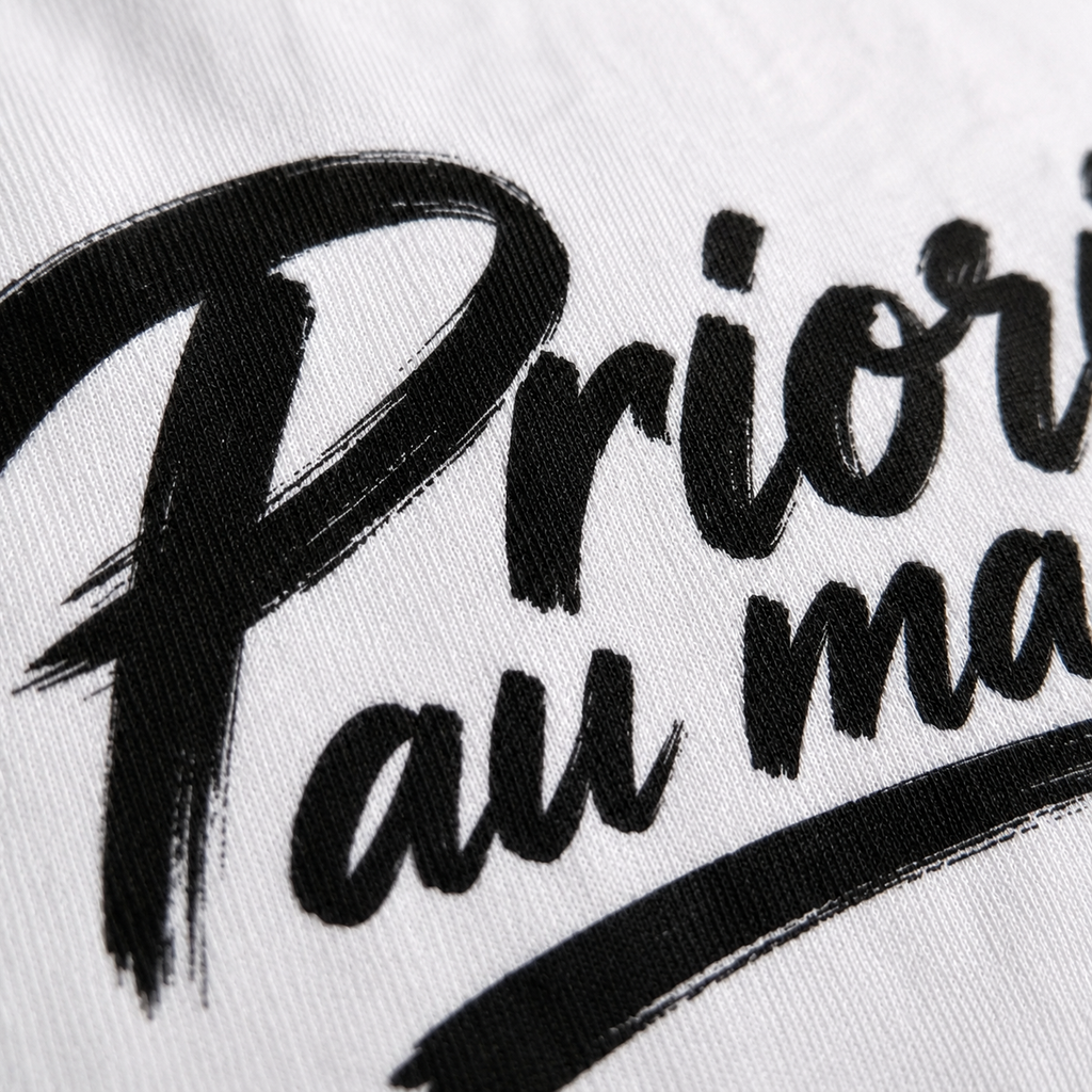 T-shirt Signature Blanc — Priorité au Maquis