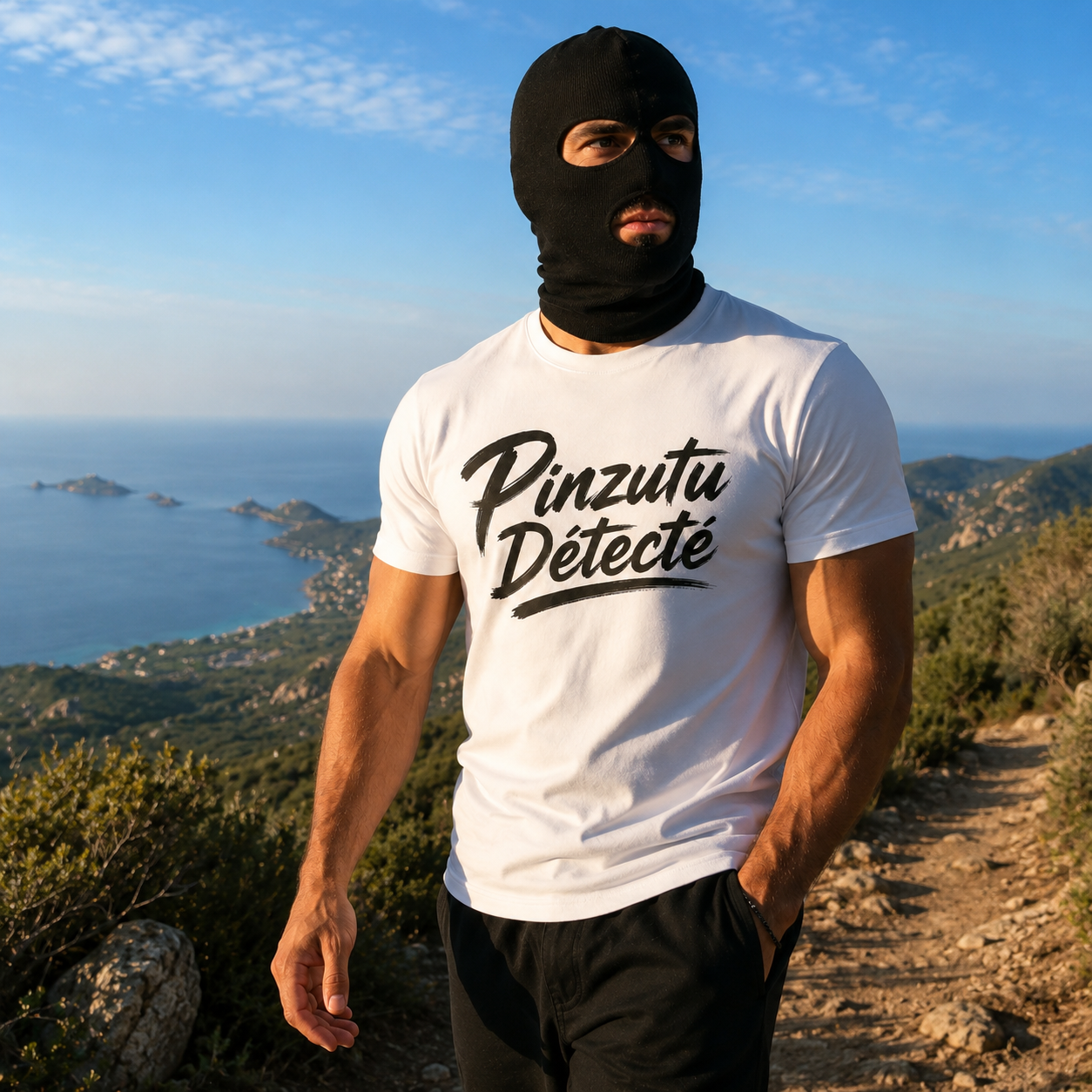 T-shirt Signature Blanc — Pinzutu Détecté