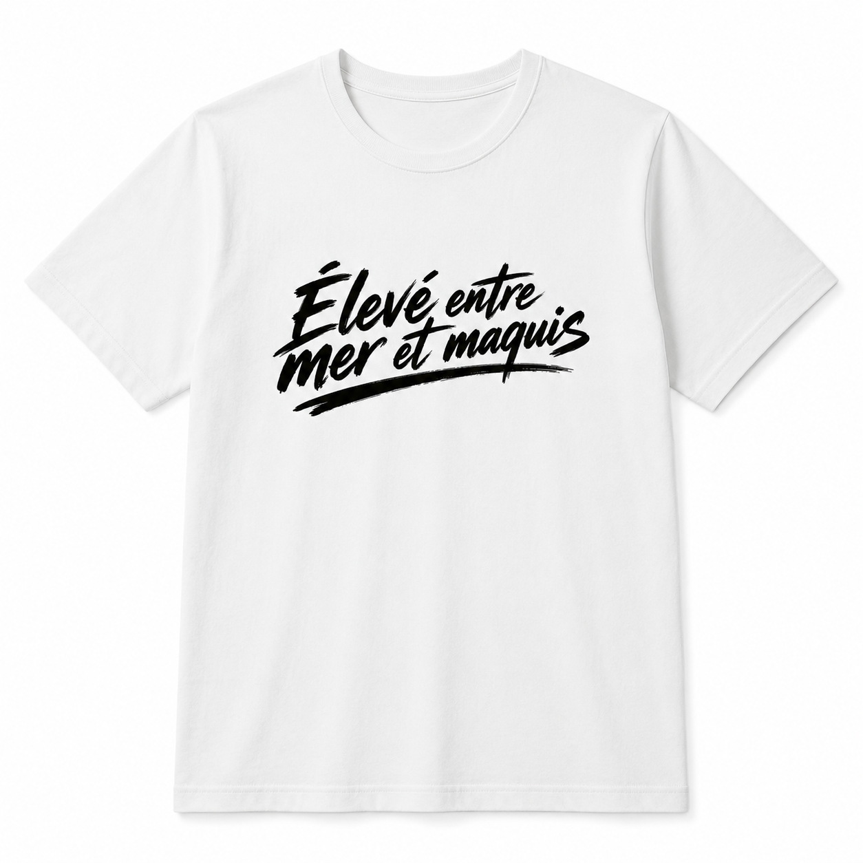 T-shirt Signature Blanc — Élevé entre Mer et Maquis