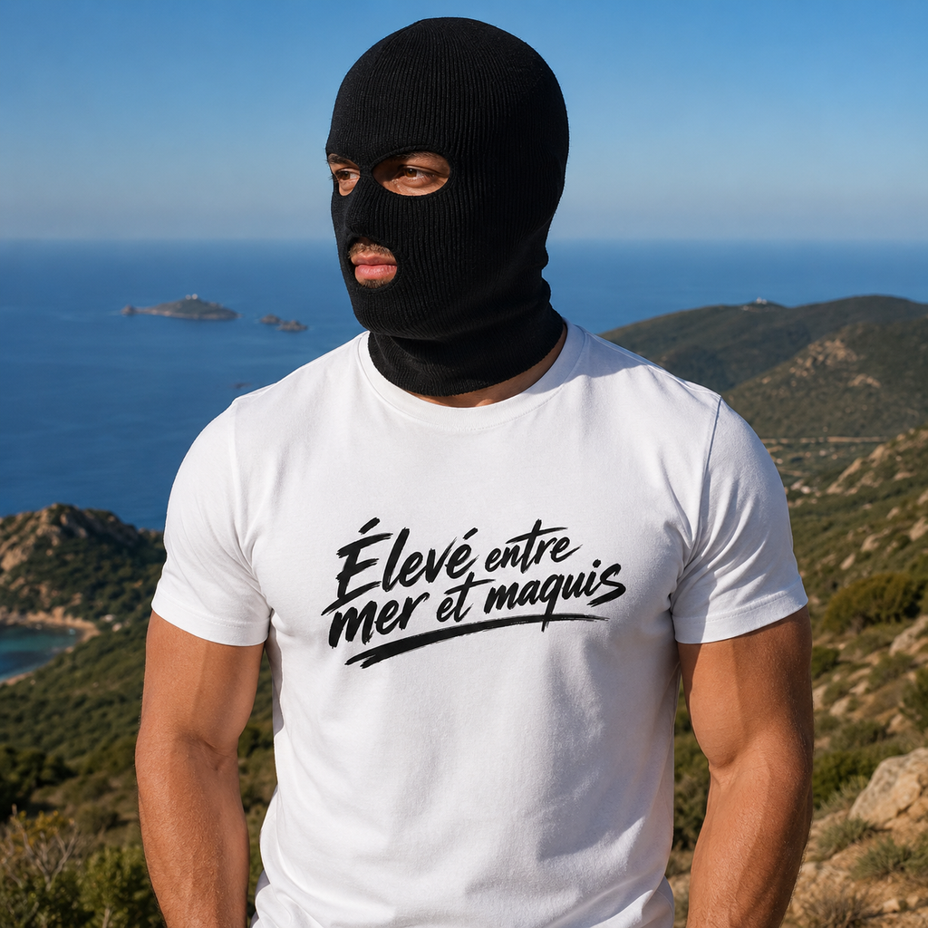 T-shirt Signature Blanc — Élevé entre Mer et Maquis