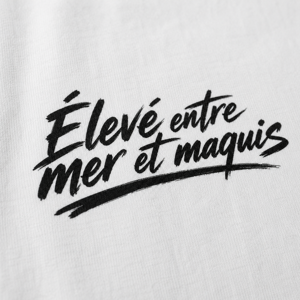 T-shirt Signature Blanc — Élevé entre Mer et Maquis