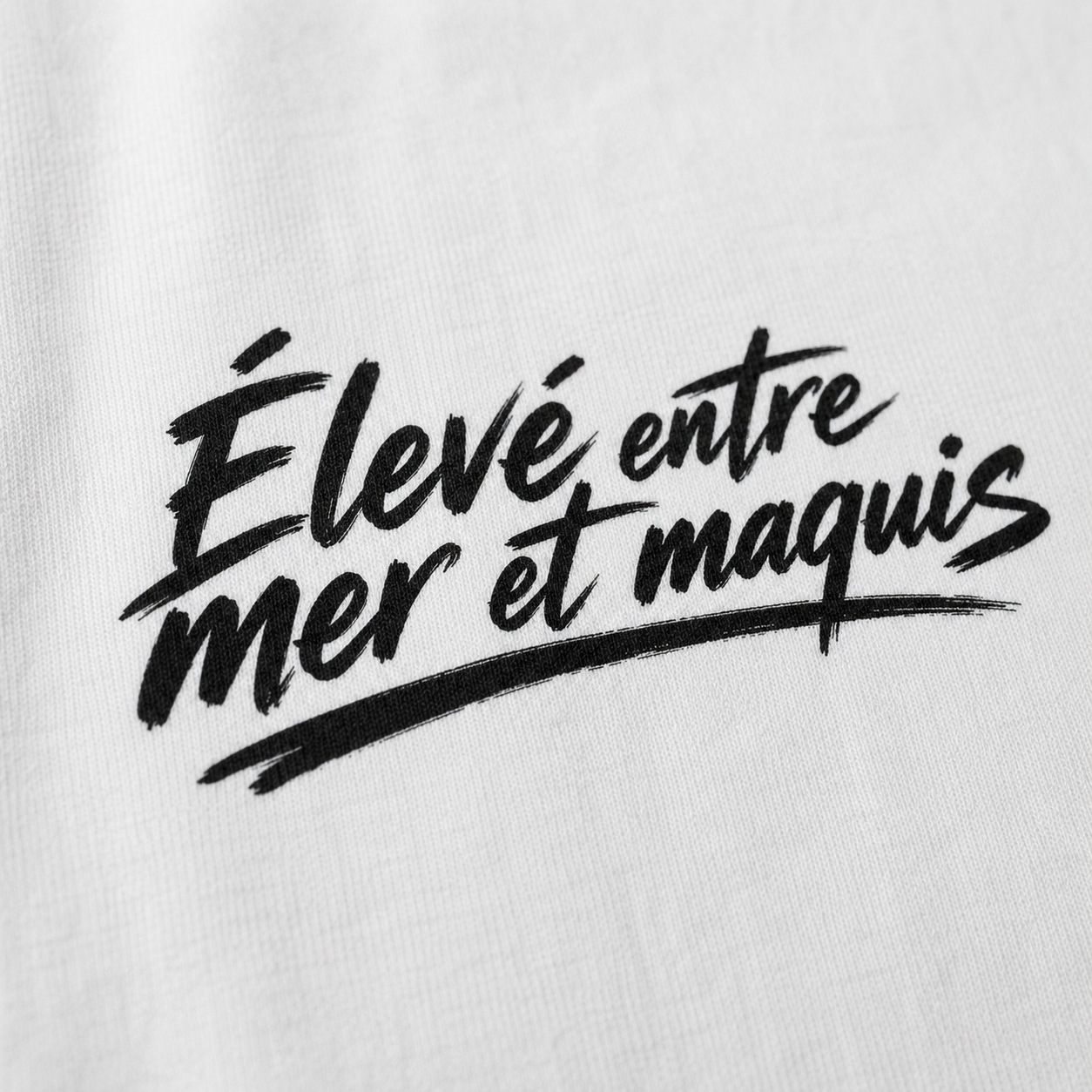 T-shirt Signature Blanc — Élevé entre Mer et Maquis