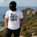 T-shirt Signature Blanc — 5 Minutes Corses, C’est une Heure