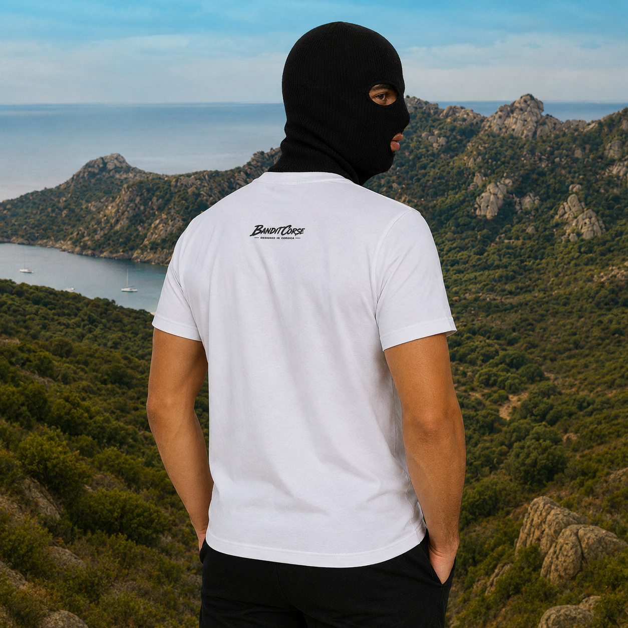 T-shirt Signature Blanc — Pas perdu, juste en détour