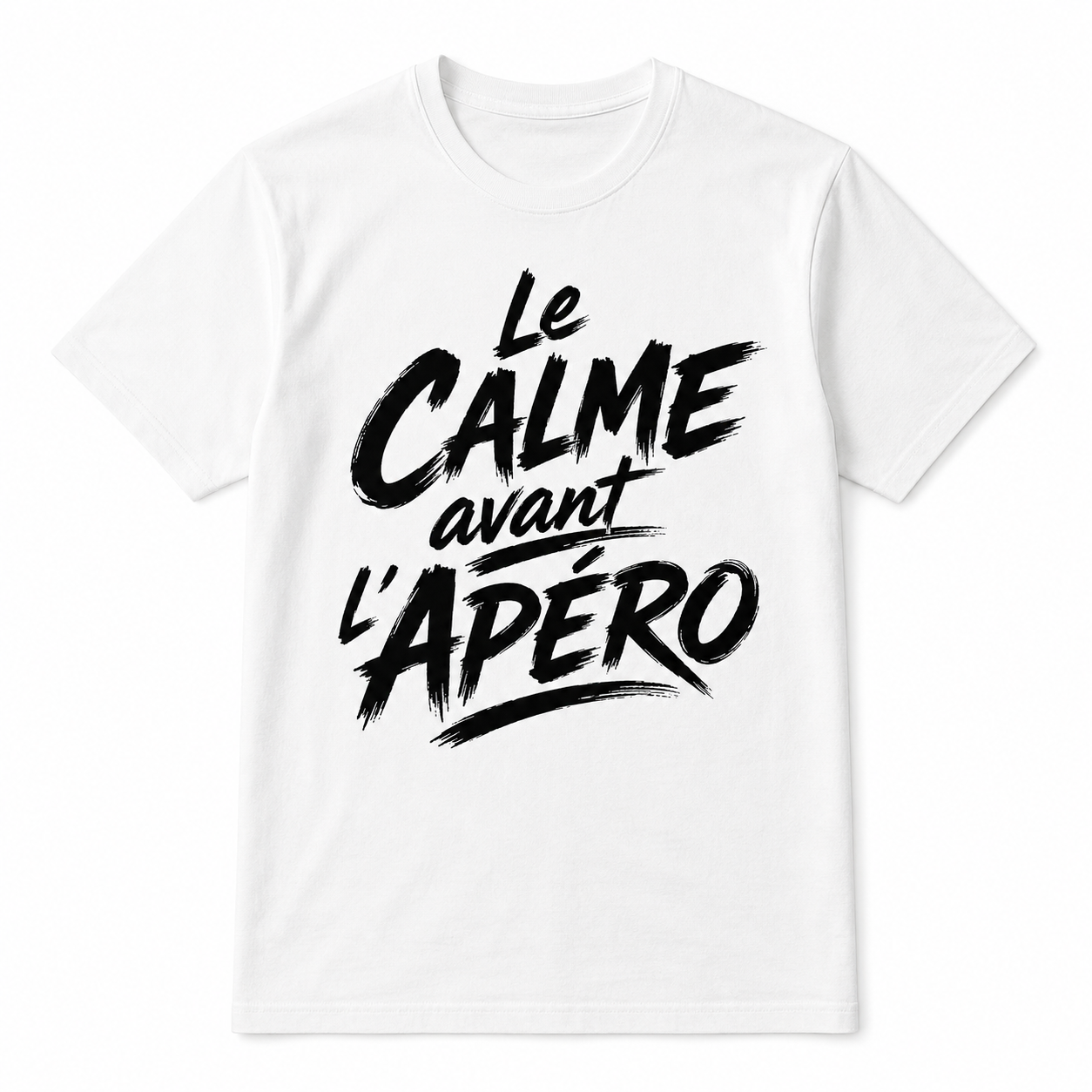 T-shirt Signature Blanc — Le Calme Avant l’Apéro