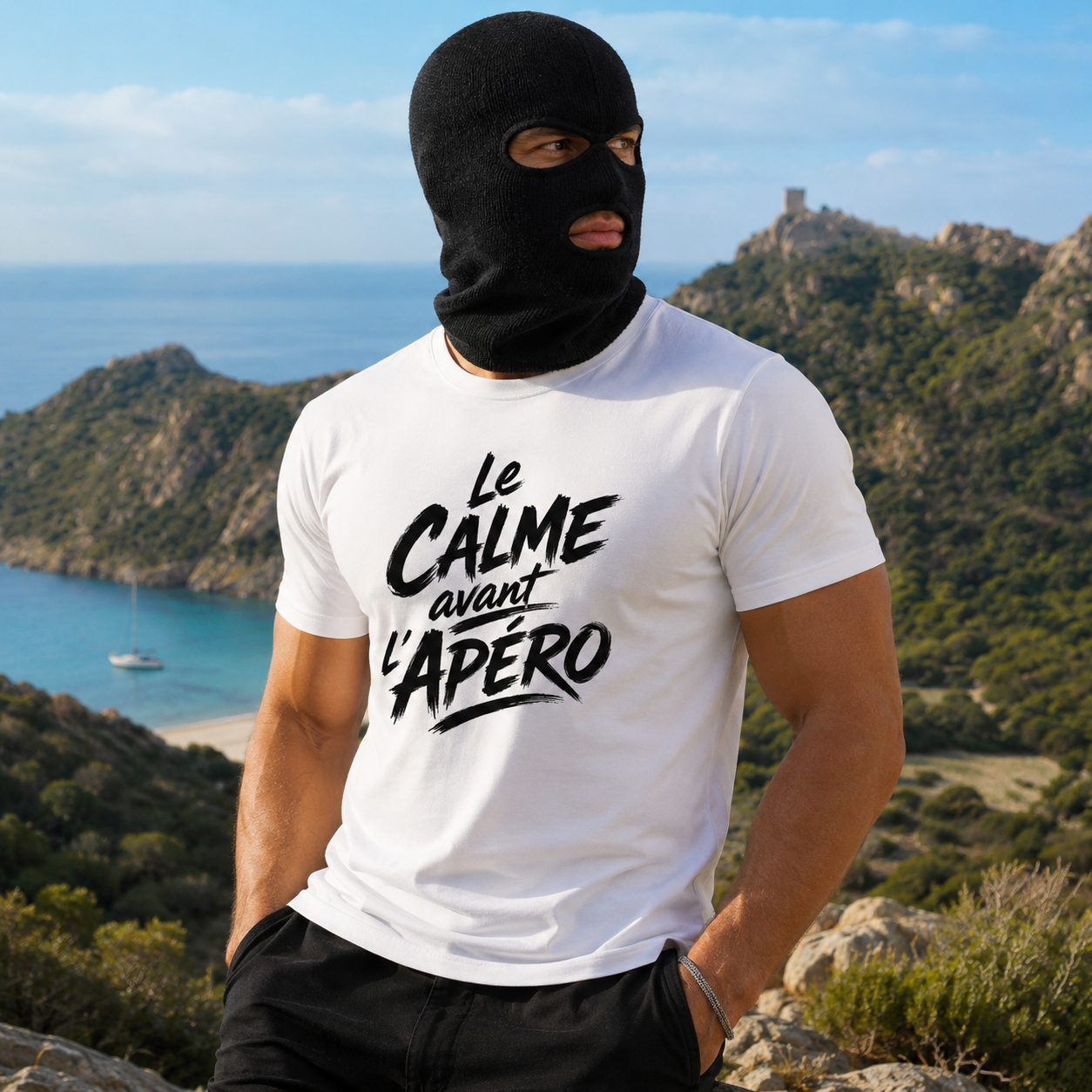 T-shirt Signature Blanc — Le Calme Avant l’Apéro