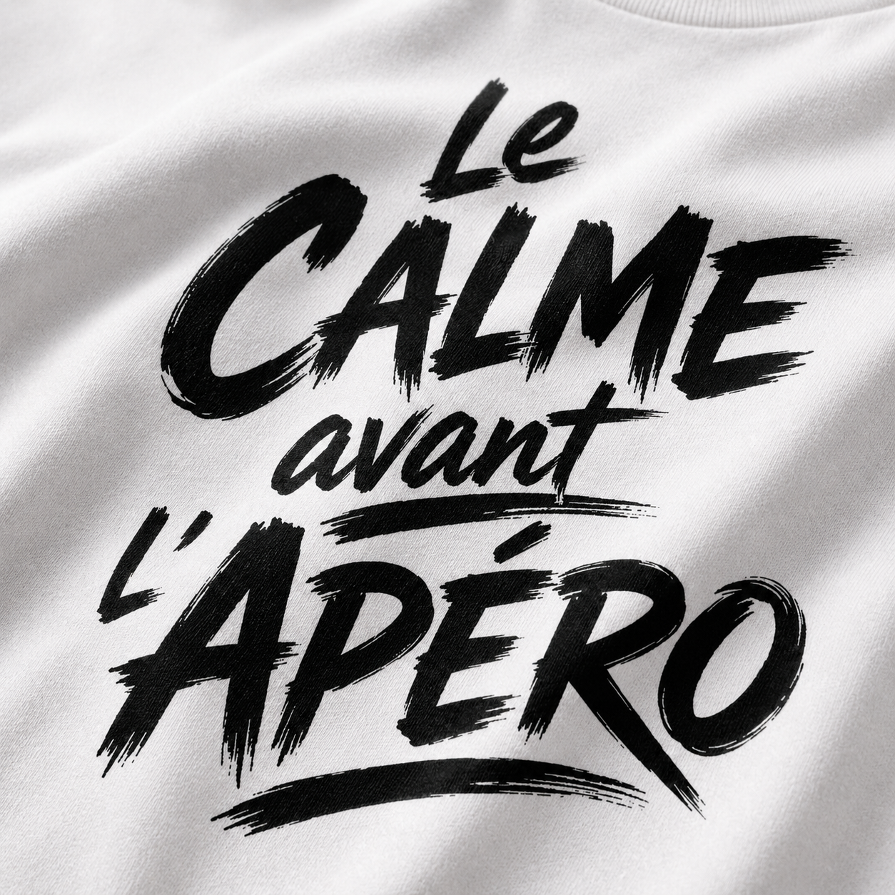 T-shirt Signature Blanc — Le Calme Avant l’Apéro