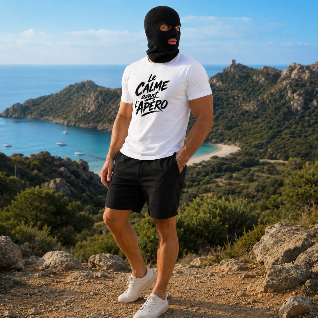 T-shirt Signature Blanc — Le Calme Avant l’Apéro