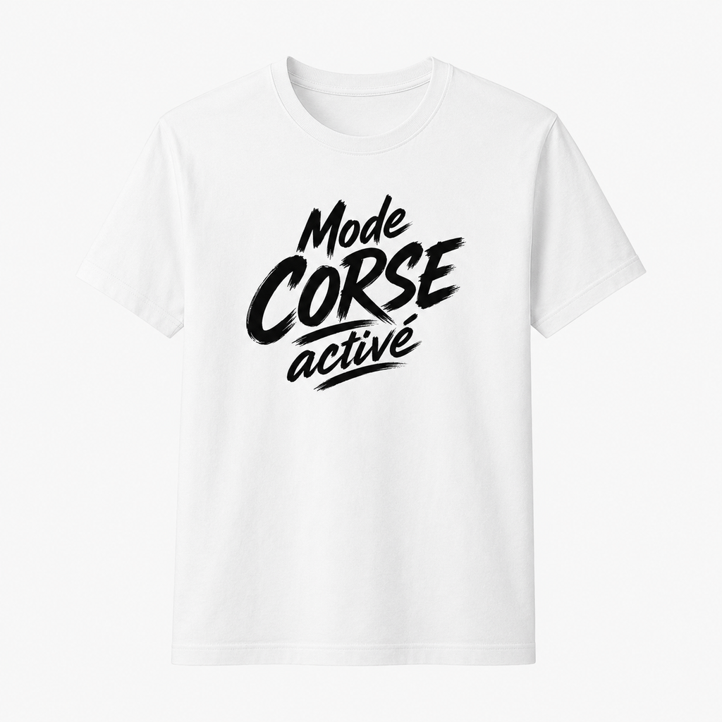 T-shirt Signature Blanc – Mode Corse activé