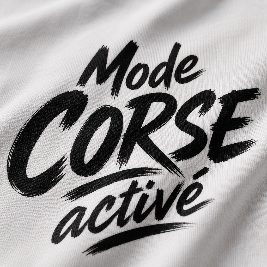T-shirt Signature Blanc – Mode Corse activé