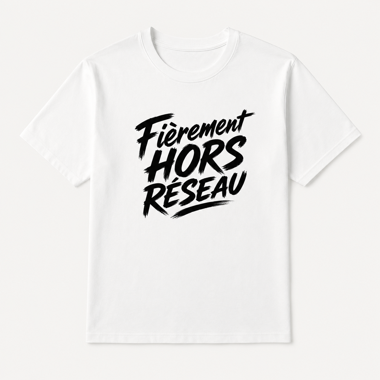 T-shirt Signature Blanc — Fièrement hors réseau