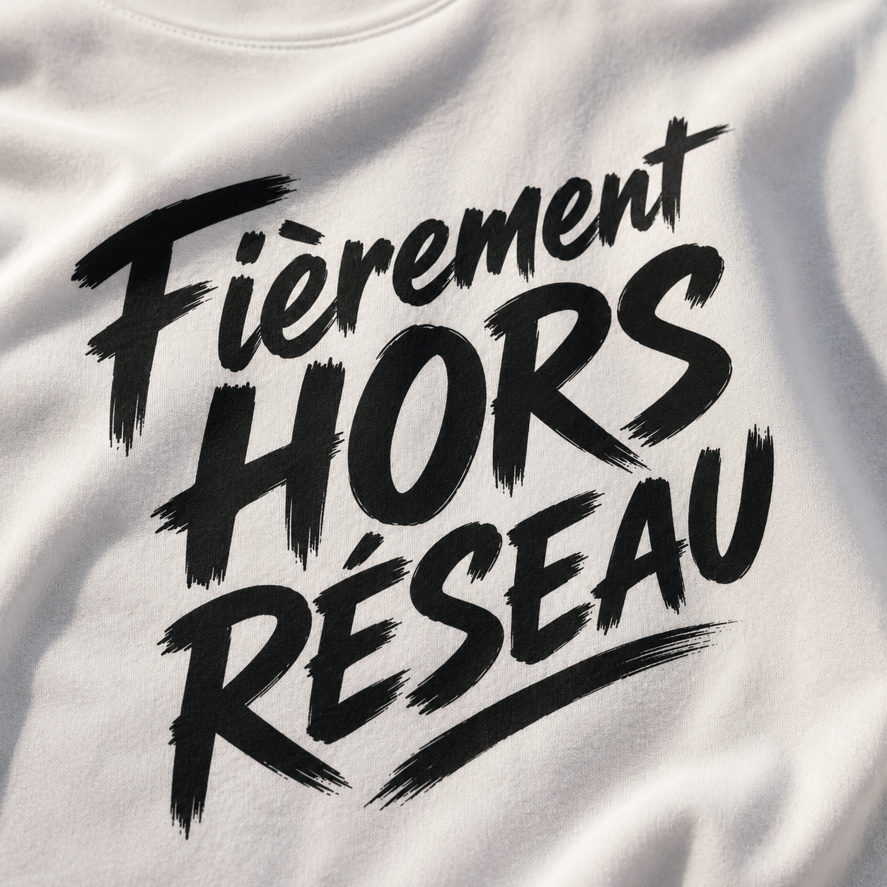 T-shirt Signature Blanc — Fièrement hors réseau