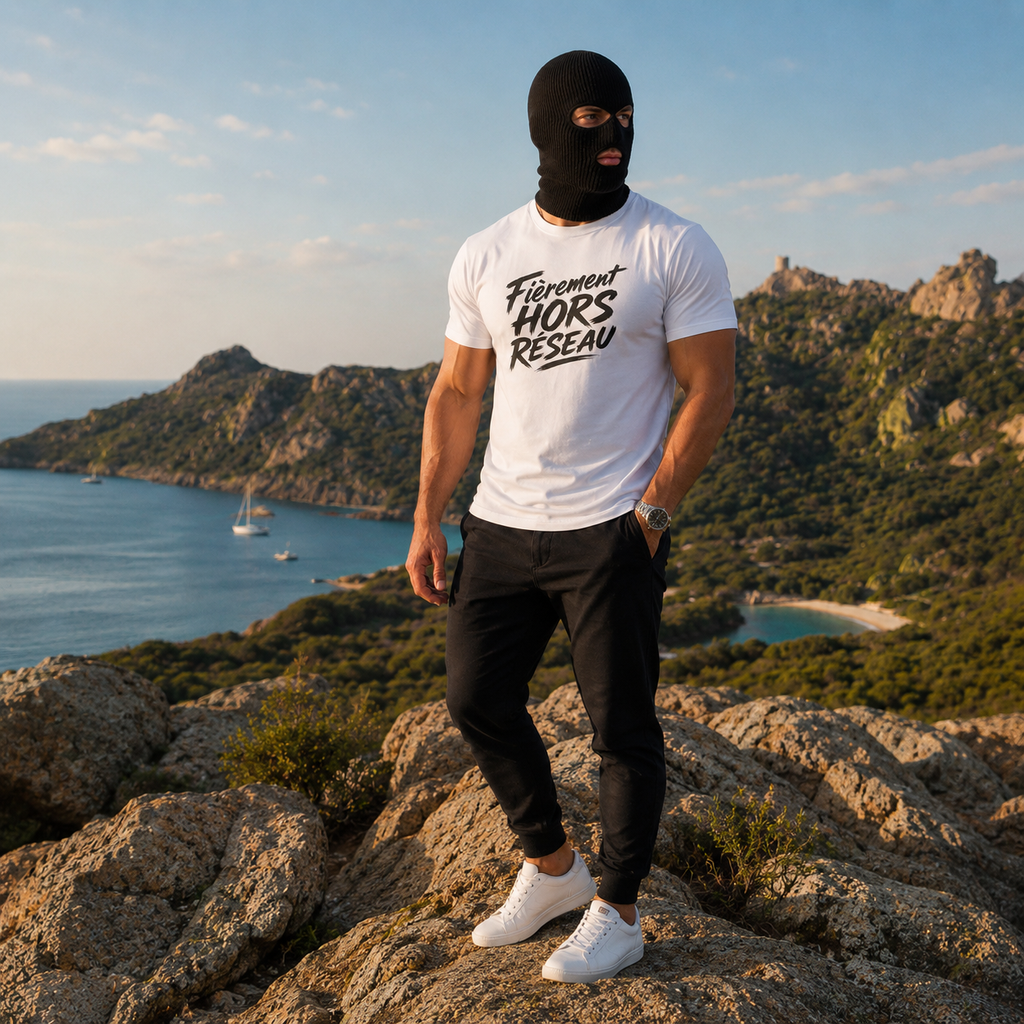 T-shirt Signature Blanc — Fièrement hors réseau