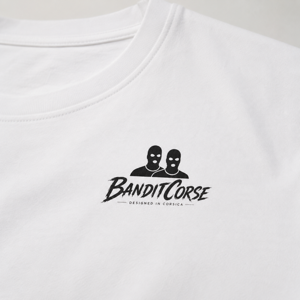 T-shirt Essentiel Blanc — Logo Duo BanditCorse