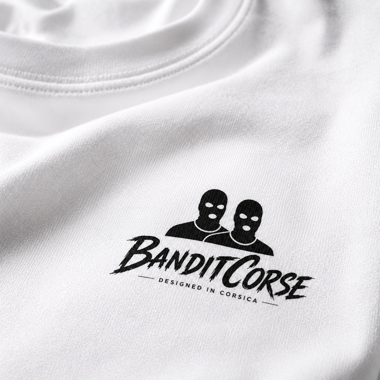T-shirt Essentiel Blanc — Logo Duo BanditCorse