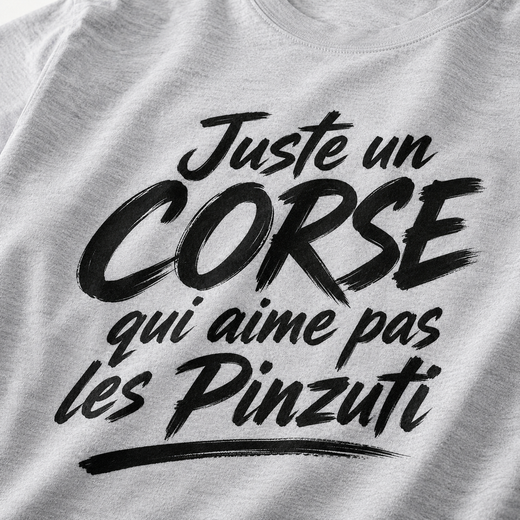T-shirt Signature — Juste un Corse qui aime pas les Pinzuti