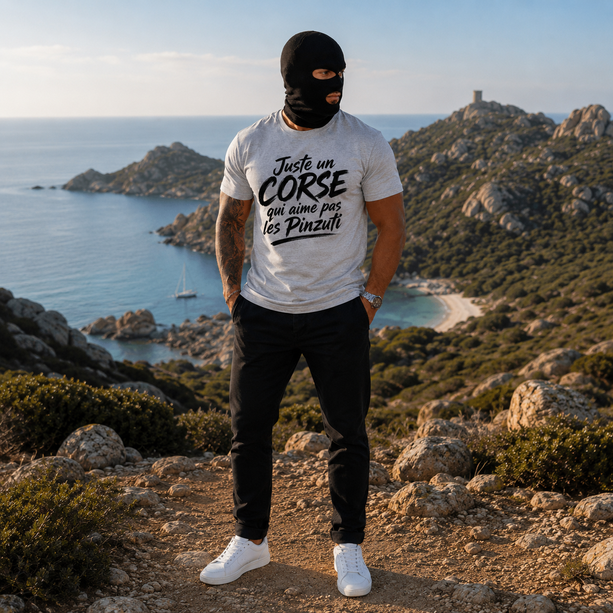 T-shirt Signature — Juste un Corse qui aime pas les Pinzuti