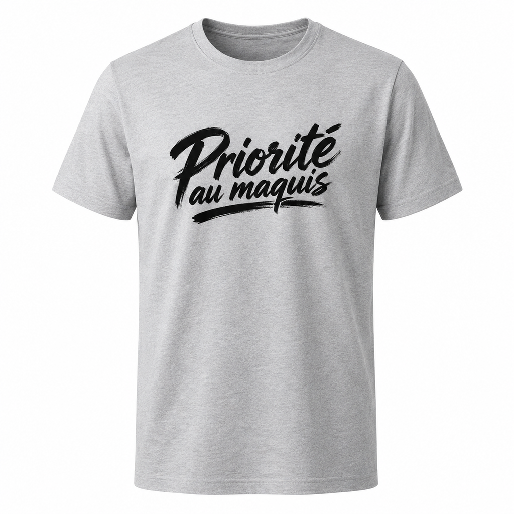 T-shirt Signature — Priorité au Maquis