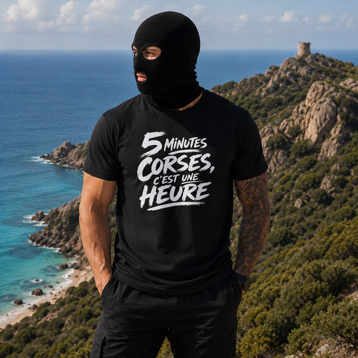 T-shirt Signature — 5 Minutes Corses, C’est une Heure