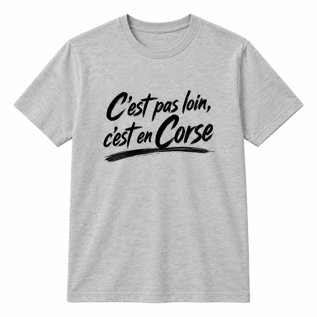 T-shirt Signature — C’est pas loin, c’est en Corse