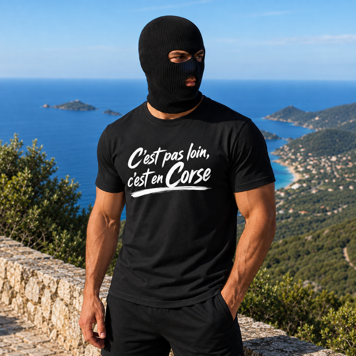 T-shirt Signature — C’est pas loin, c’est en Corse