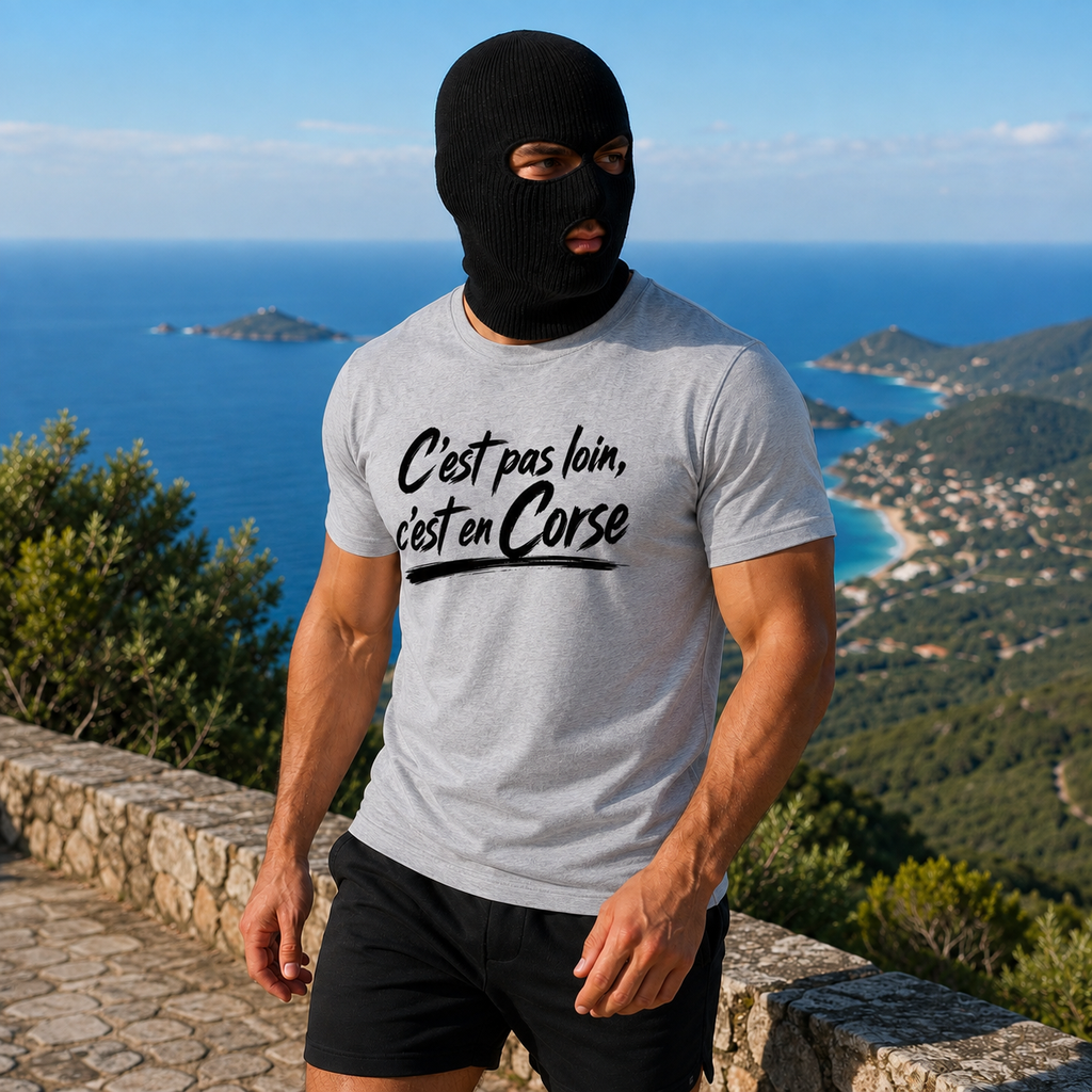 T-shirt Signature — C’est pas loin, c’est en Corse