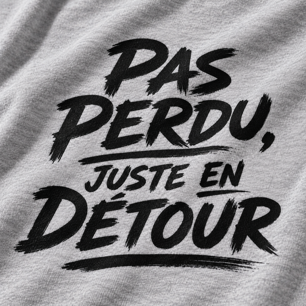 T-shirt Signature — Pas perdu, juste en détour