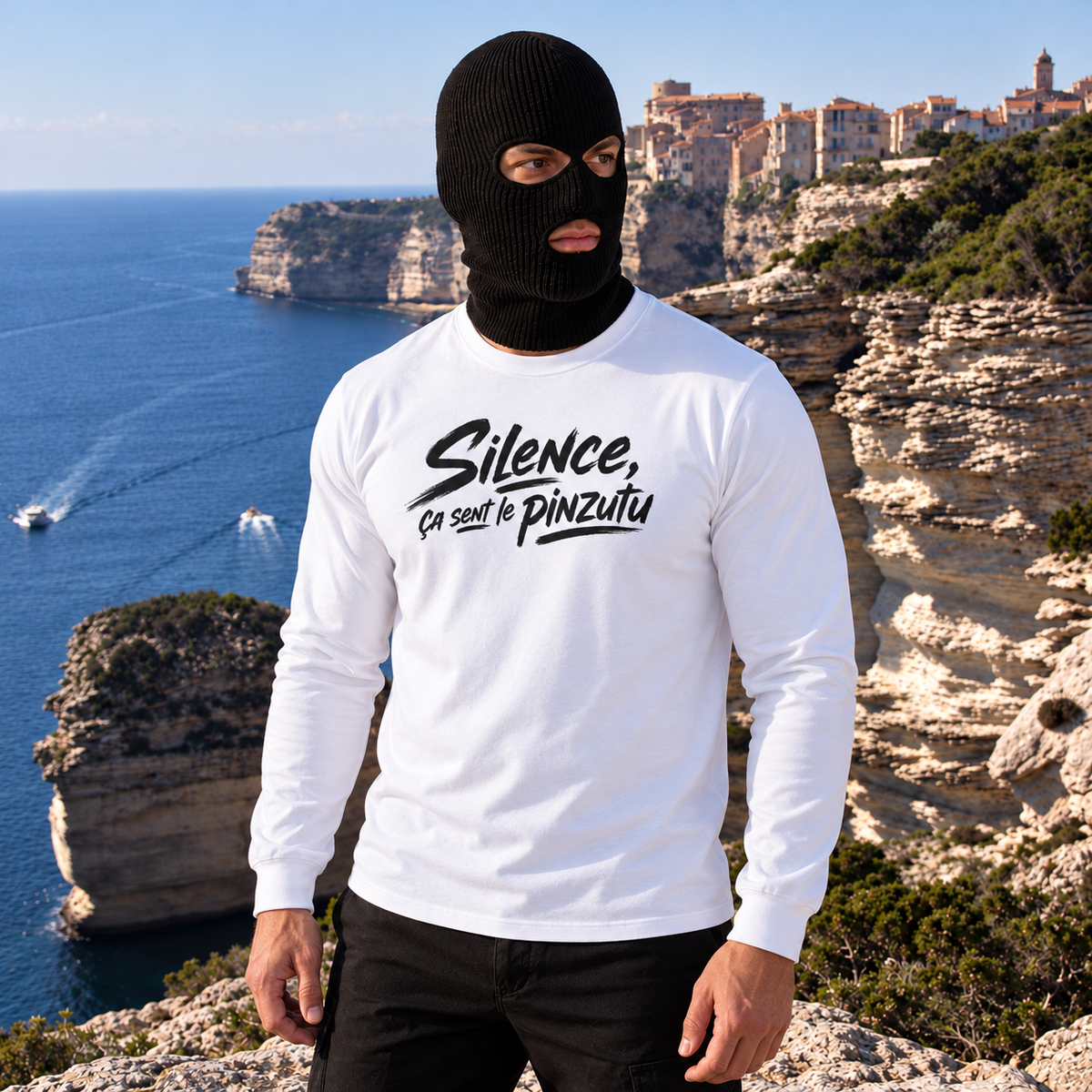 T-shirt manches longues — Silence, ça sent le pinzutu