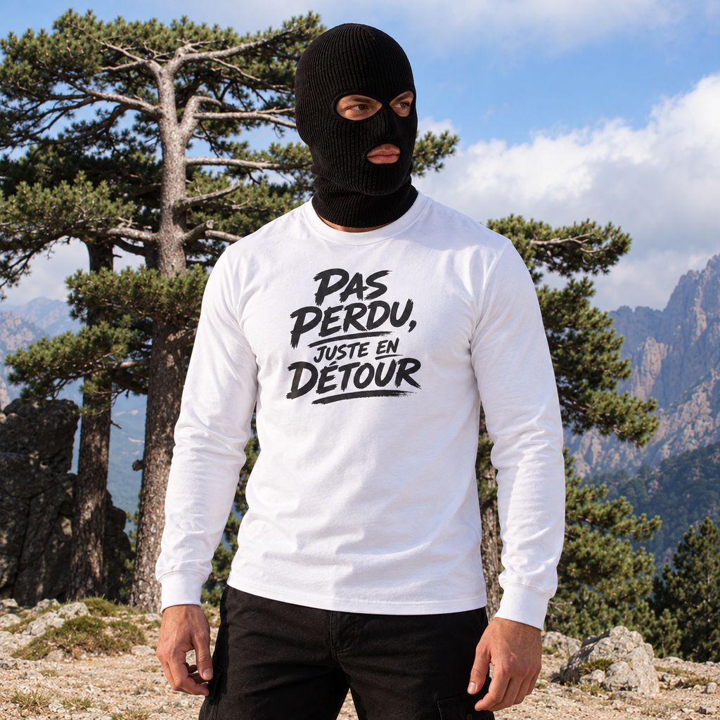 T-shirt manches longues — Pas perdu, juste en détour