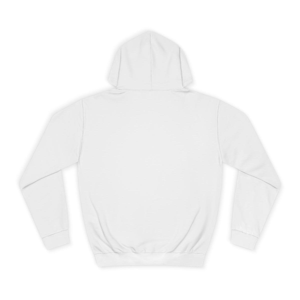 Sweat à capuche Bandit Insulaire blanc, vue du dos uni.