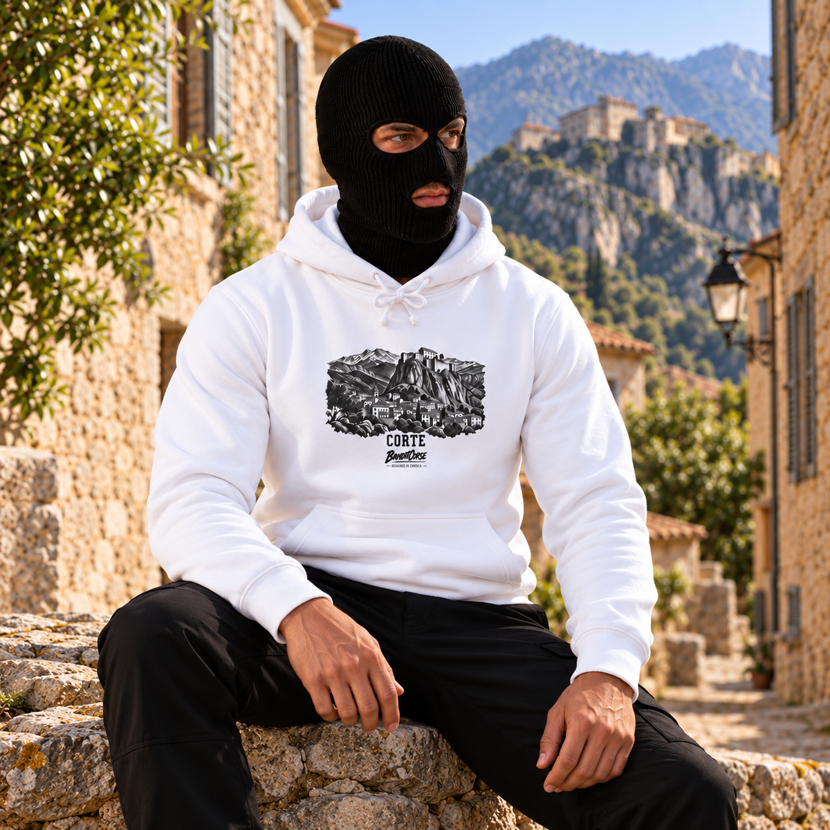 banditcorse-sweat-corte--blanc--05-lifestyle-assis.png | Sweat corte blanc — visualisation numérique