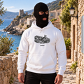 banditcorse-sweat-erbalunga--blanc--01-porte-face | Vue portée, visualisation numérique