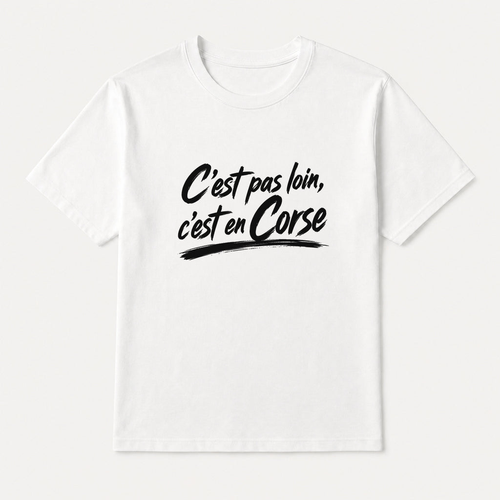 T-shirt Signature — C’est pas loin, c’est en Corse