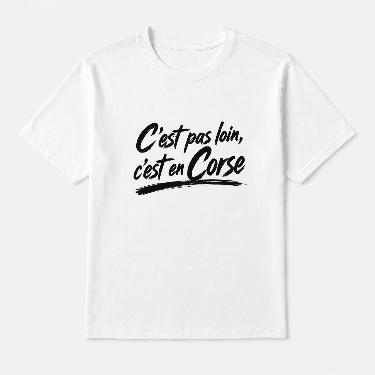 T-shirt Signature — C’est pas loin, c’est en Corse