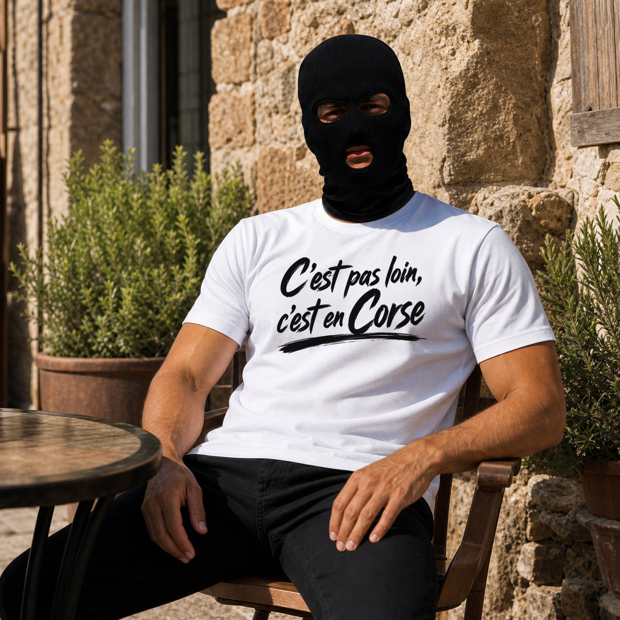 T-shirt Signature — C’est pas loin, c’est en Corse