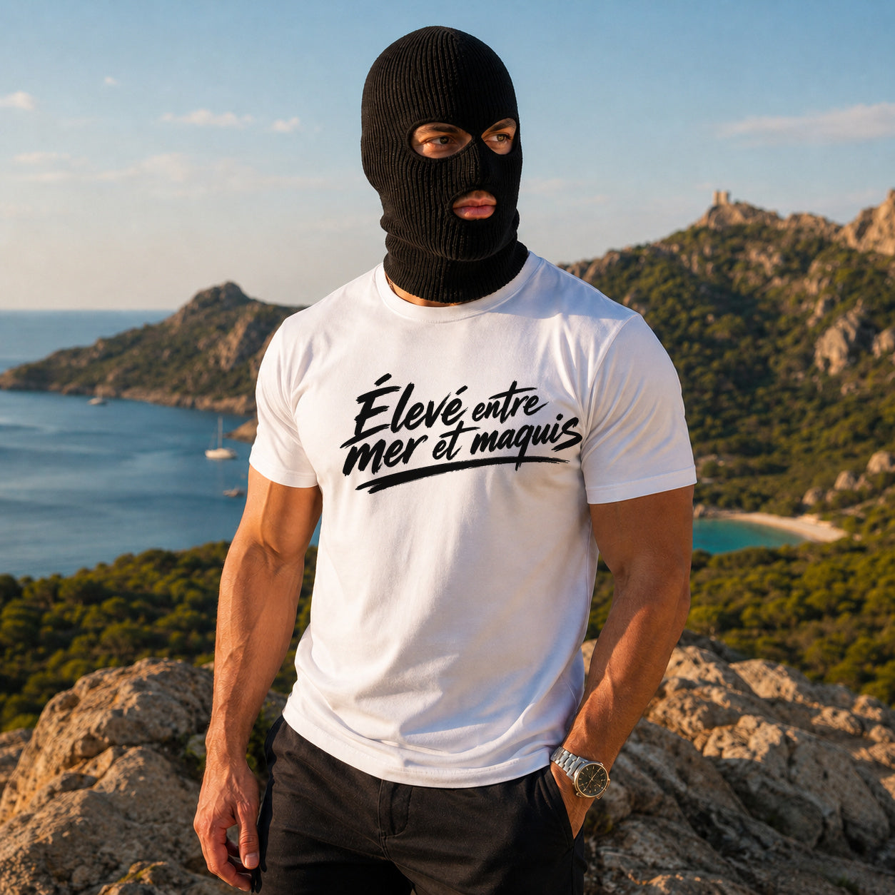 T-shirt Signature — Élevé entre Mer et Maquis
