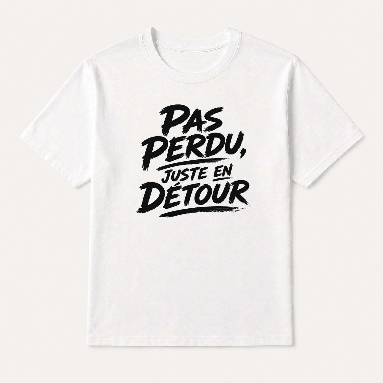 T-shirt Signature — Pas perdu, juste en détour