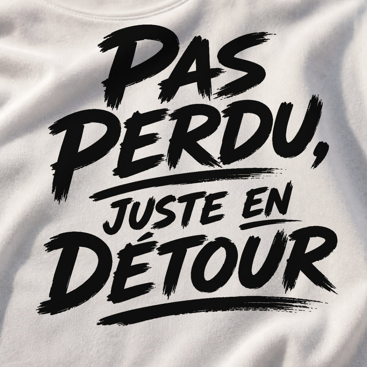 T-shirt Signature — Pas perdu, juste en détour